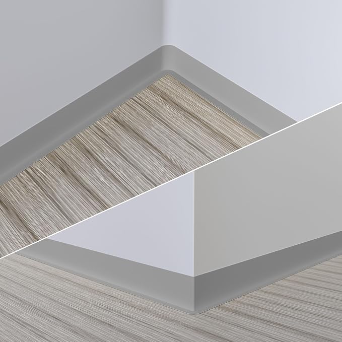 Duzzy Flexible Baseboard Molding Trim, 5 Inch x 20 Feet Peel and Stick Rubber - Image 7