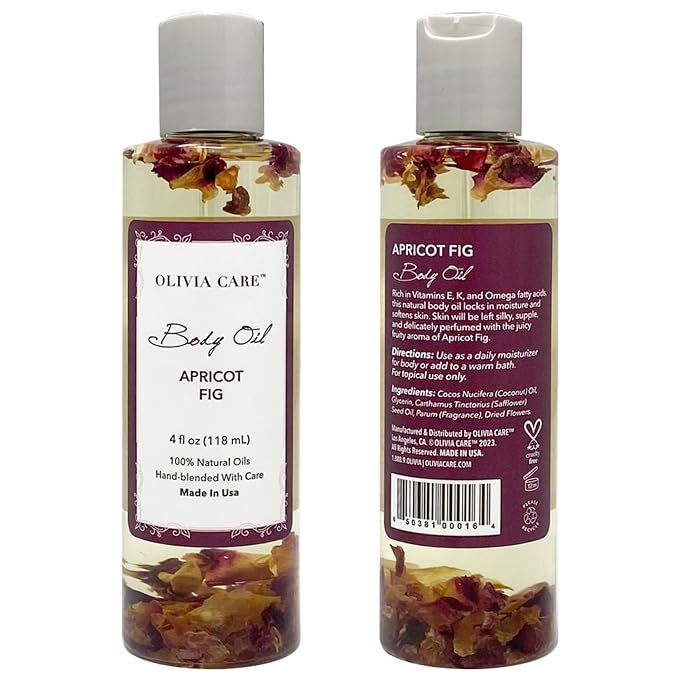Olivia Care Body Oil Apricot Fig Vegan & Natural Moisturizing - Image 2