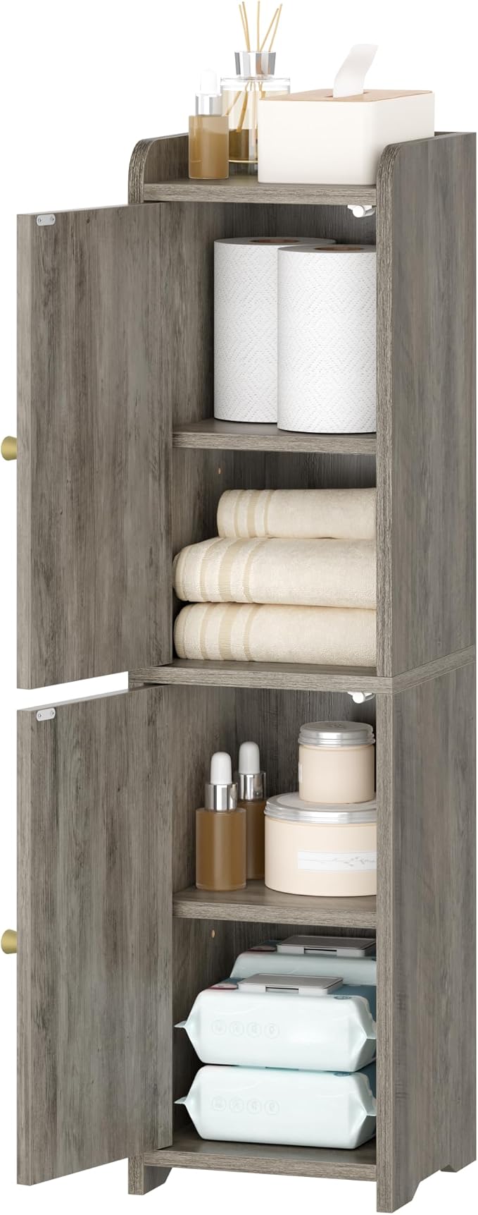 Bathroom Storage Cabinet, Corner Floor Cabinet - Image 9