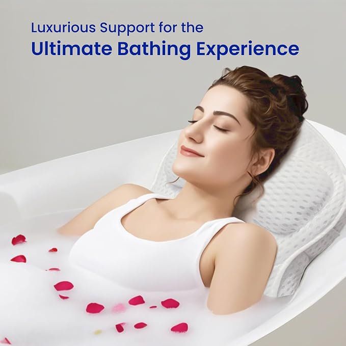 Bath Pillows for Tub Full Body, Large Mesh tub Pillow for Bathtub for Head - Image 2