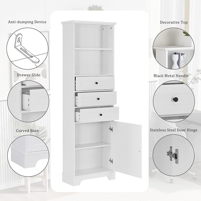 Favfurish 67" Tall Bathroom Storage Cabinet - Image 7