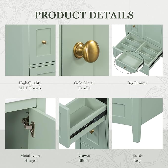 Harper & Bright Designs 24" Bathroom Vanity - Image 7