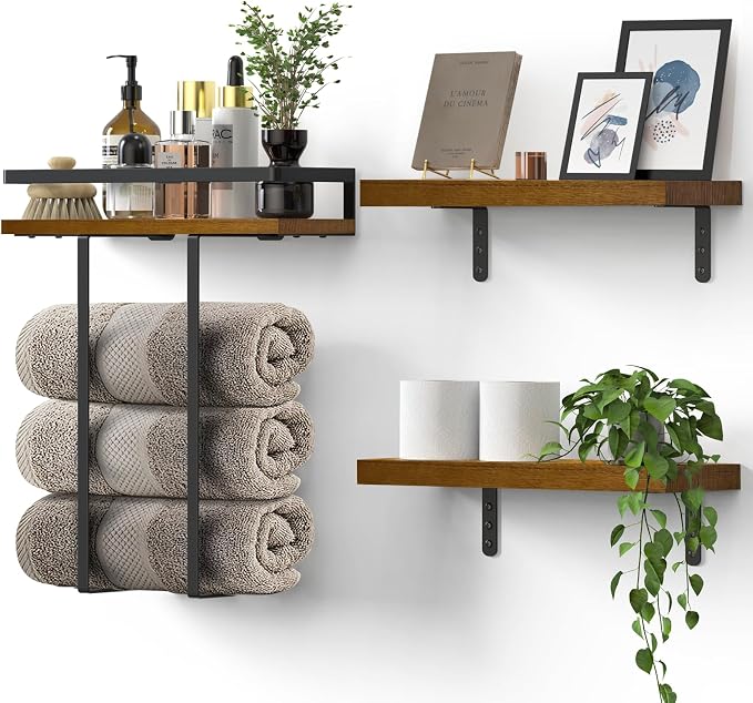 Towel Racks for Bathroom-Wall Mounted Floating Shelves for Wall Bathroom by Unknown