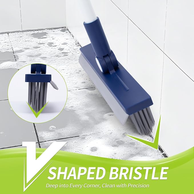 Grout Brush with Long Handle, Grout Cleaner Brush - Image 2