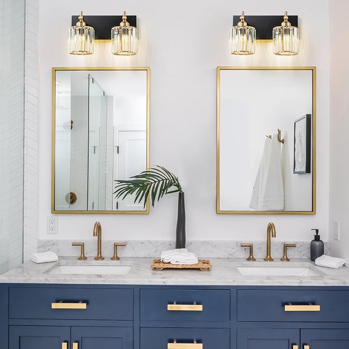 2-Light Crystal Bathroom Vanity Lights - Image 7