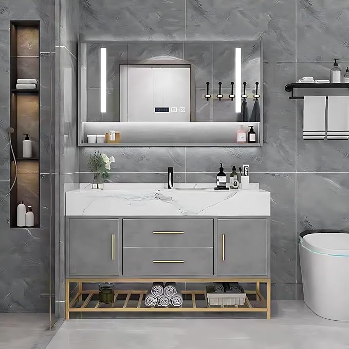 Modern 60IN Bathroom Vanity by Genpai