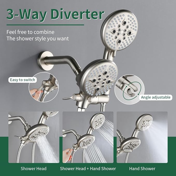 2 Handles Tub Shower Faucet Set Shower System - Image 3