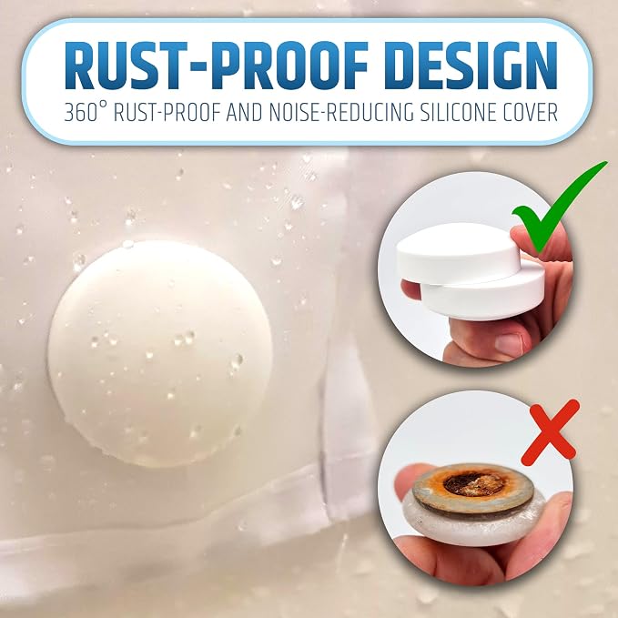 XL & Extra Heavy Powerful Anti-Billowing Magnetic Shower Curtain Weights - Image 7