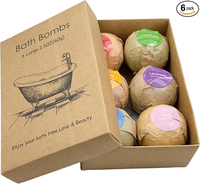 Bath Bombs Gift Set 6 Pack by WYNK