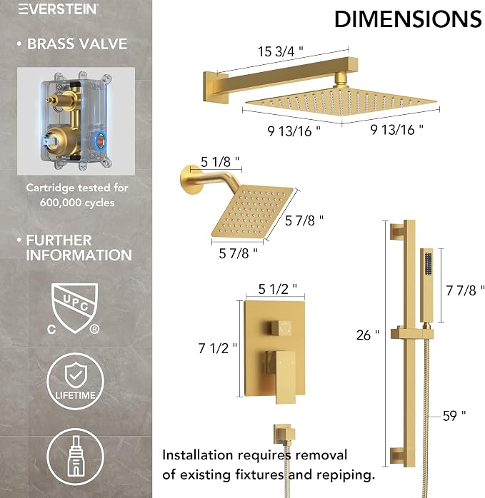 10" High-Pressure Rainfall Shower Faucet - Image 6