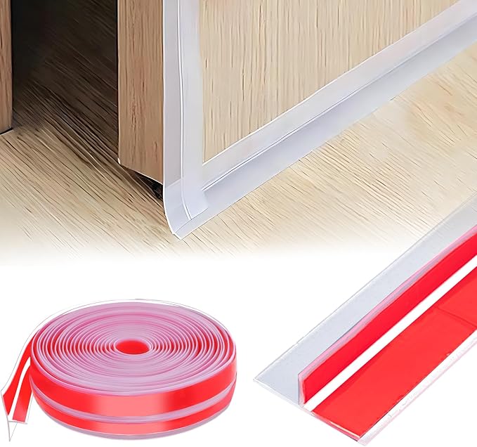 2024 Updated 29.5Ft T-Shaped Clear Weather Stripping Door Seal, Door Draft by FUYITE