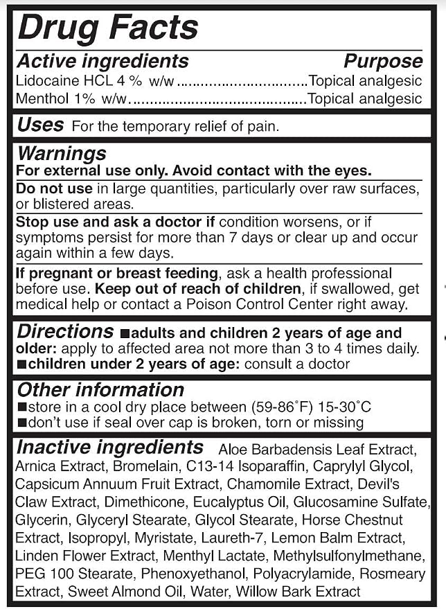 Lidocaine Roll On Pain Relief Cream, Safe - Image 7