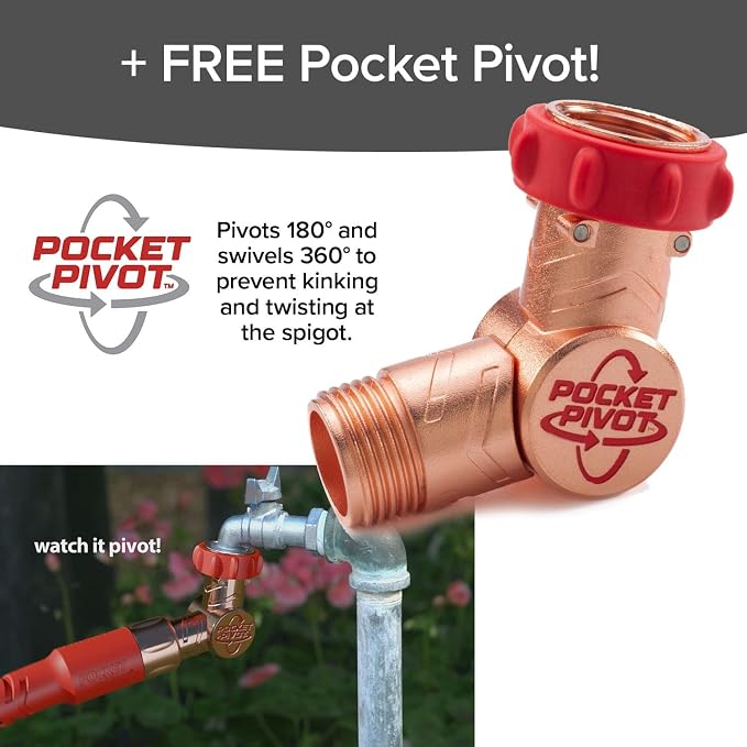 Pocket Hose Copper Head UV w/Pocket Pivot, Expandable Garden Hose 75 FT w/10 - Image 12