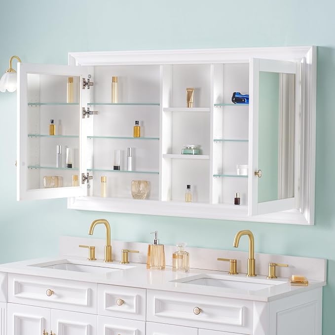WELLFOR 55"x 32" Bathroom Medicine Cabinet - Image 4