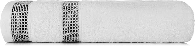 CASA COPENHAGEN Solitaire Mix 6 Pieces Towel Set- Navy + White, 600 GSM 2Bath - Image 5