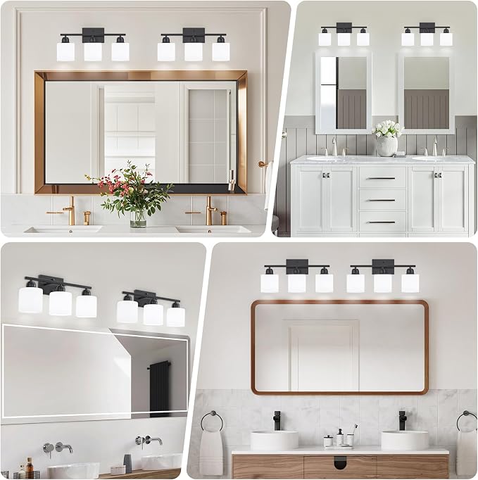 3-Light Bathroom Light Fixtures, Living Room, Vanity Table, E26 Base - Image 3
