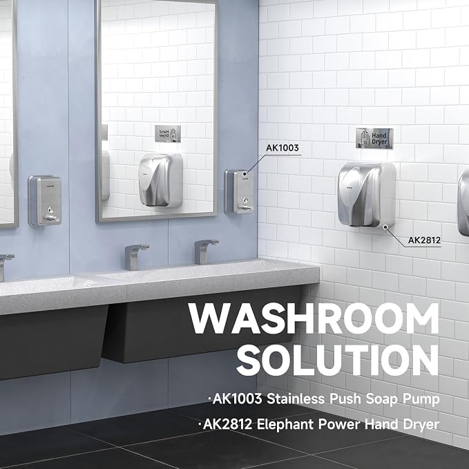 AIKE 37oz Surface Mount Stainless Steel Soap Dispenser - Image 3
