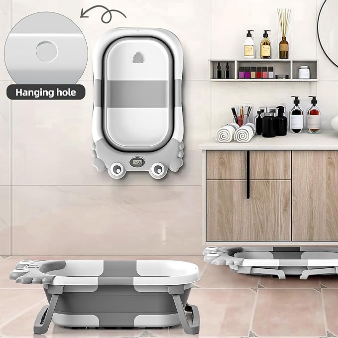 Collapsible Baby Bathtub for Newborns to Toddler - Image 3