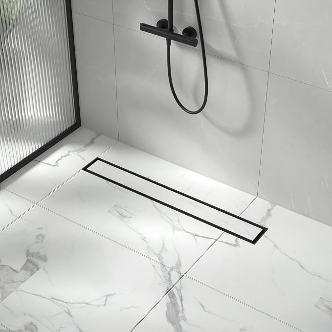 Linear Shower Drain 24", Matte Black Floor Drain - Image 8