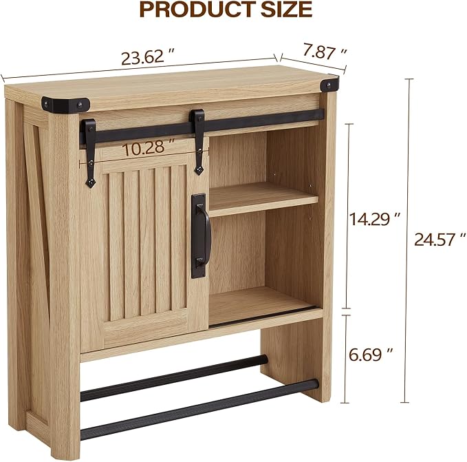 Bathroom Wall Cabinet, Farmhouse Medicine Cabinet - Image 2