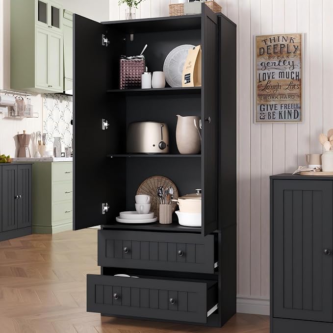 65" H Pantry Cabinet, Small Pantry by Furnify