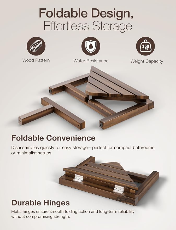 HOLANA Acacia Shower Foot Rest - Image 3