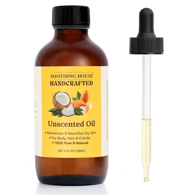 Almond Coconut Unscented Moisturizing Body Oil by SoothingHouse