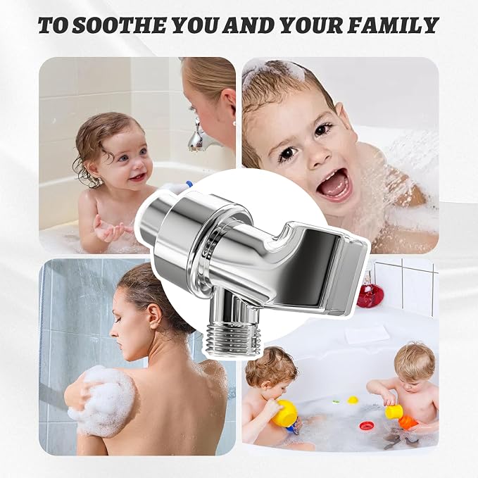 Plastic Shower Head Holder for Hand Held Showerhead Adjustable Shower Arm Mount - Image 6