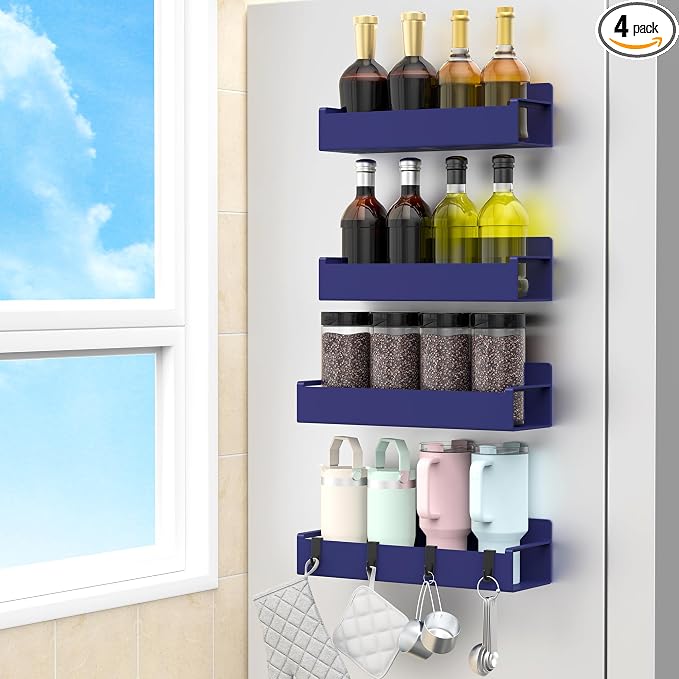 4 Pack Magnetic Spice Rack Organizer by HuggieGems