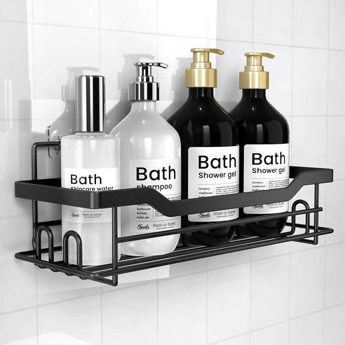 Shower Caddy Shelves Organizer Rack, Single Pack Shower Caddy, No Drilling Wall by BATHDESIGN