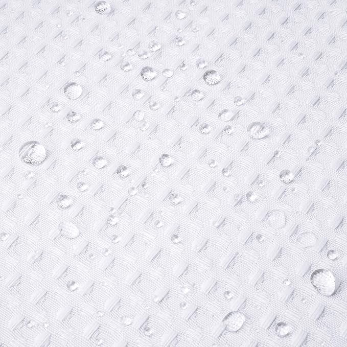 River Dream Stall Heavyweight No Hooks Required Dotted Waffle Weave Shower - Image 7