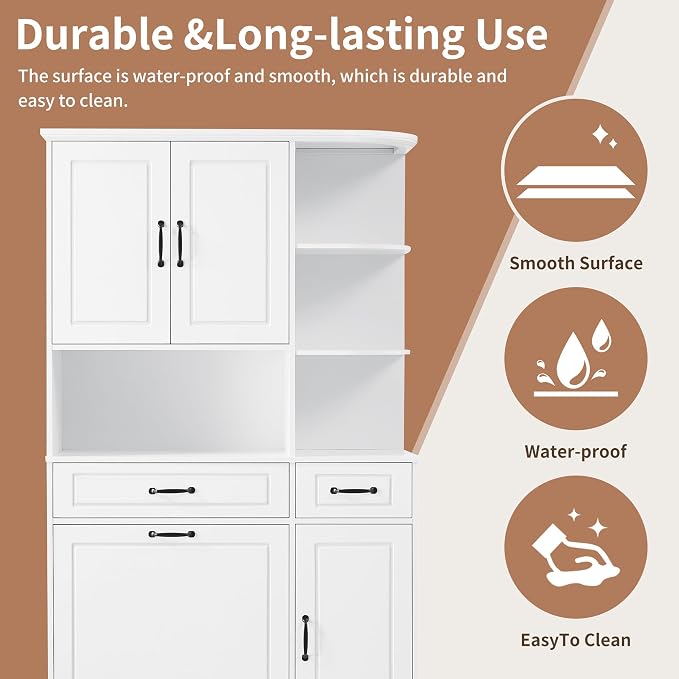 70" Tall Freestanding Storage Cabinet - Image 3