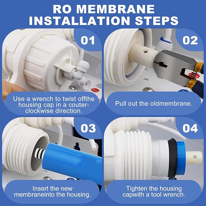 2Pack 400 GPD Universal Reverse Osmosis RO Membrane Element，3.0"x12" - Image 6
