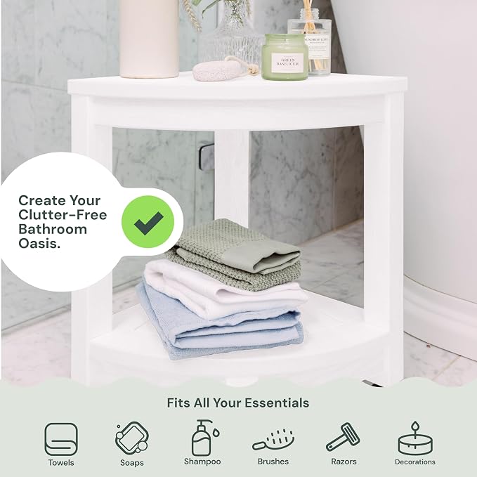 Waterproof Corner Shower Stool - Image 8