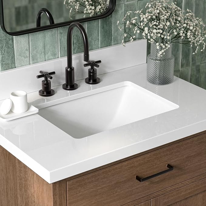 ARIEL Hepburn 31 Inch Single Rectangular Sink Bathroom Vanity - Image 3