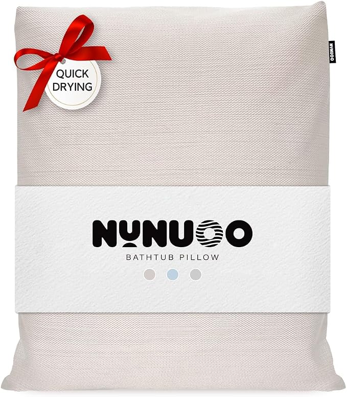 Bath Pillows for Tub Neck and Back Support, Bathtub Cushion backrest headrest by Nunuoo