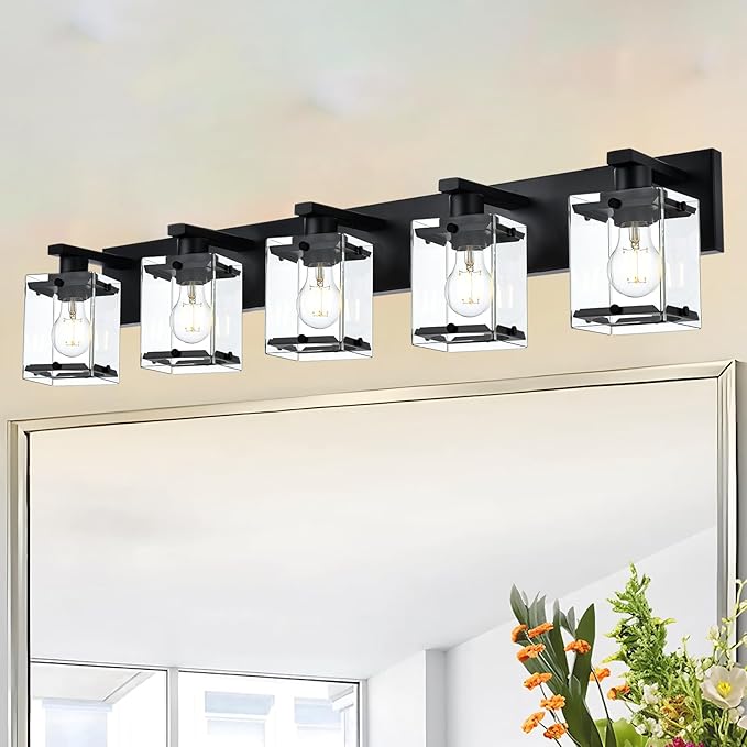 5-Light Modern Vanity Lighting, E26 Bulb Base by WINSHENLighting