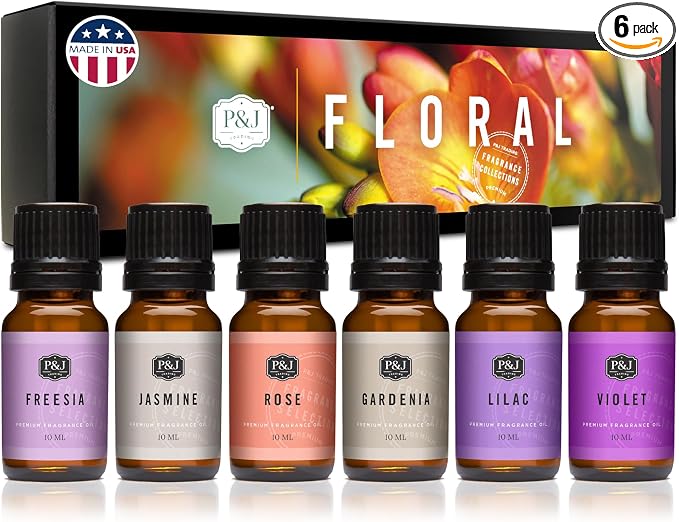P&J Trading Fragrance Oil Floral Set | Violet, and Gardenia Candle Scents by PJTrading