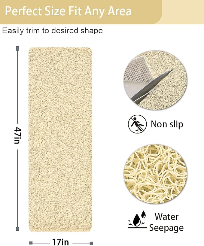 Mecko Loofah Bath Mat for Tub - Image 2