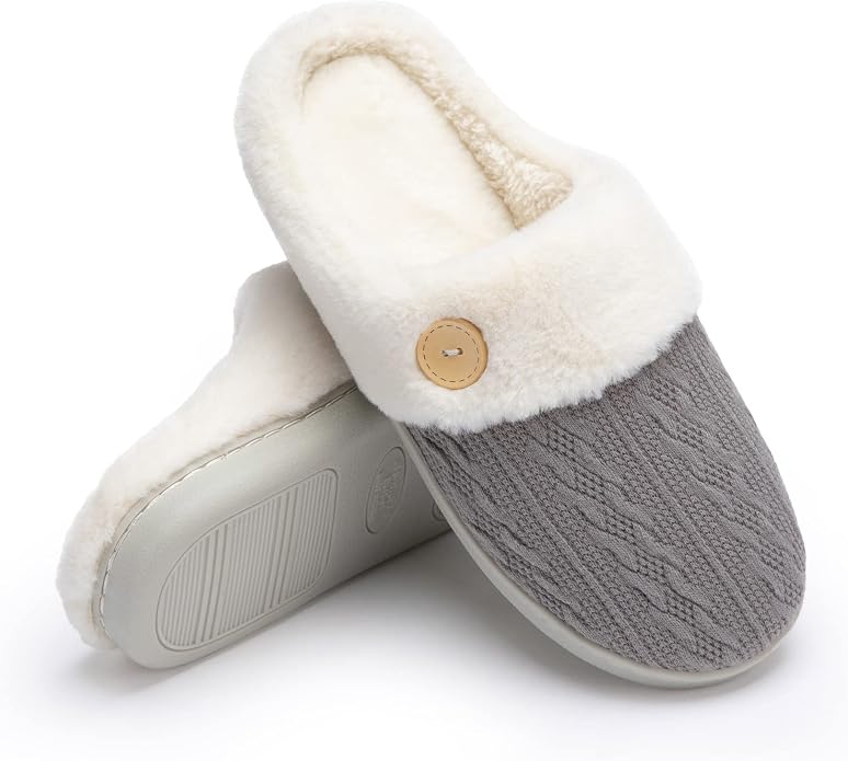 Chantomoo Womens Slipper Warm Comfy Memory Foam House Slippers Knitted Shoes - Image 6