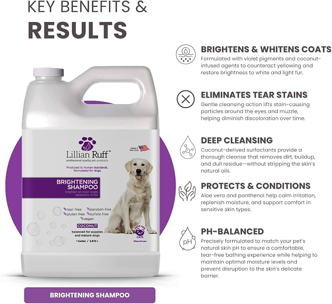 Lillian Ruff PRO Formula Ultra Brightening Dog Shampoo - Image 3