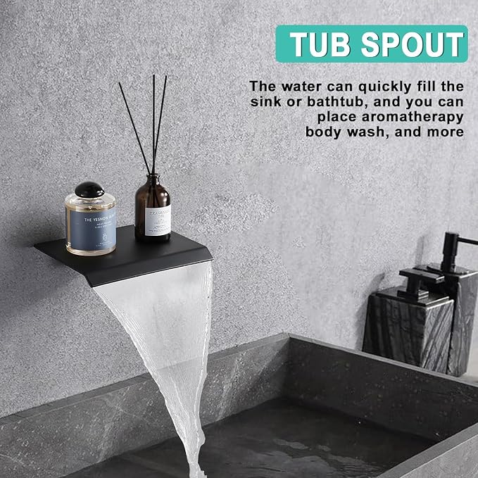 12 Inch Shower Faucet Set, Ceiling Mounted Rainfall Shower System - Image 3