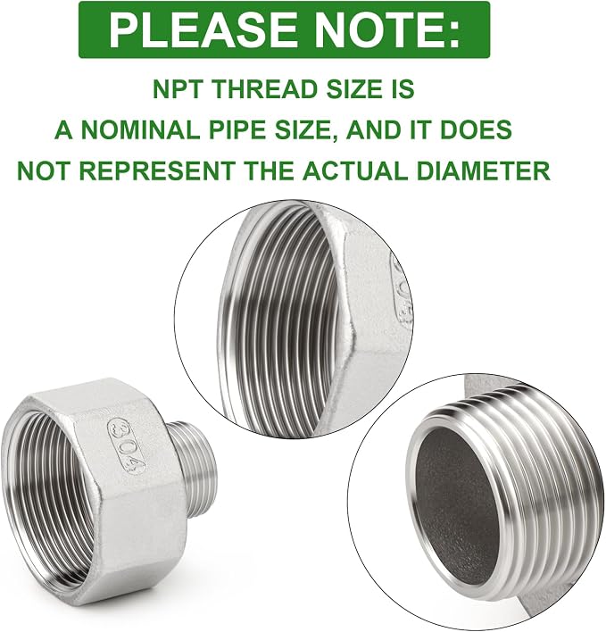 TAISHER 1PCS 304 Stainless Steel Pipe Fitting - Image 4