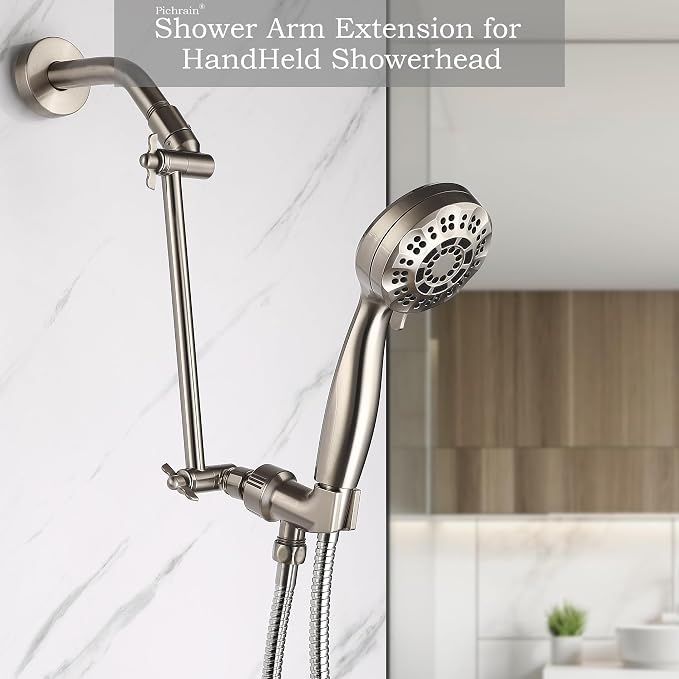 Shower Head Extension Arm, Adjustable Shower Head Arm Extender - Image 4