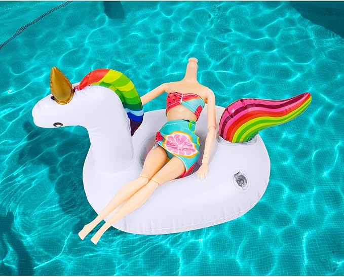 9Pcs Doll Swimming Pool Inflatable Float Including - Image 6