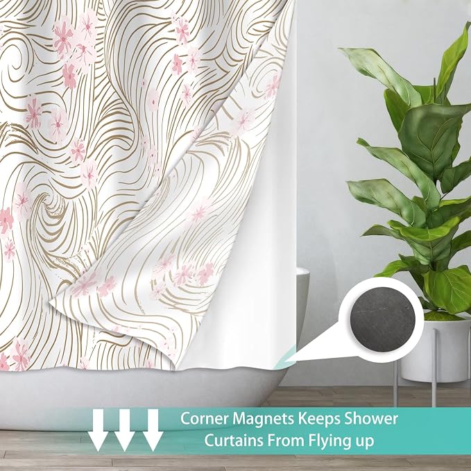No Hook Shower Curtain Set - Image 4