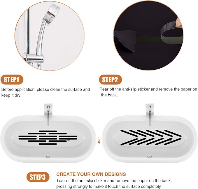 Anti Slip Shower Stickers, Safety Bathtub Strips Adhesive Decals - Image 5