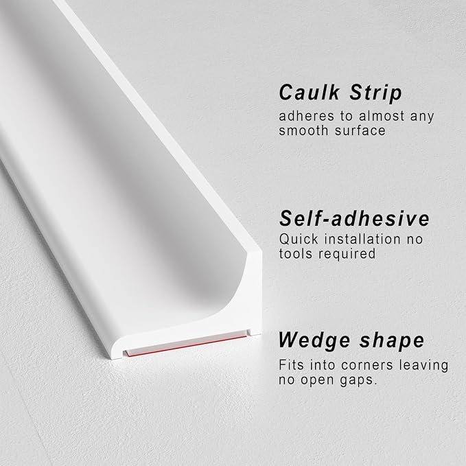 Silicone Shower Threshold Water Dam, Kitchen Sink Splash Guard, Shower Barrier - Image 4