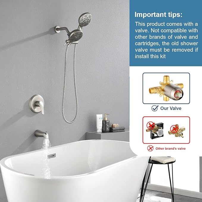 Shower Tub Kit Dual Shower System - Image 2
