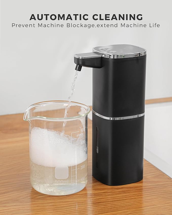 Automatic Liquid Soap Dispenser, 12.8oz Rechargeable, Adjustable Liquid Levels - Image 6
